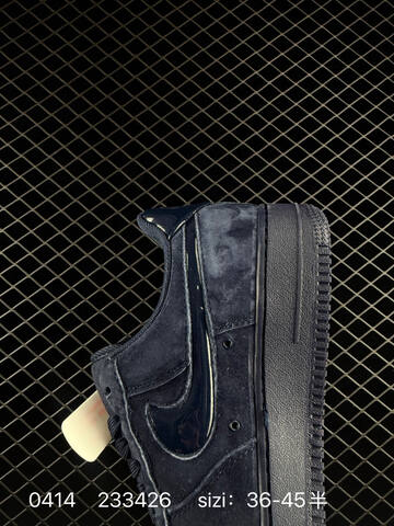 Nike Air Force 1 07 Obsidian Navy All Dark Navy Suede With Patent Leather Accents EU 36-45 Half Sizes Available Lifestyle - Unisex (BS-72111)