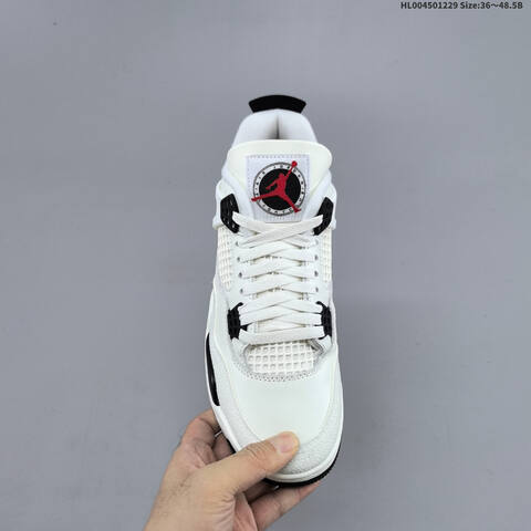 Jordan Air Jordan 4 Retro Flight Club Sail Black Red EU 36-48 5 Basketball - Unisex (BS-67205)