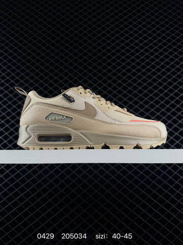 Nike Air Max 90 Beige Tan With Orange Accents EU 40-45 Lifestyle - Men's (BS-71778)