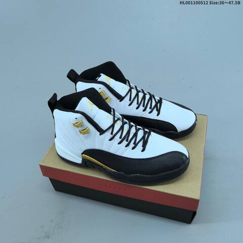 Jordan Air Jordan 12 Retro Royalty White Black Gold EU 36-47 5 Basketball - Unisex (BS-65982)