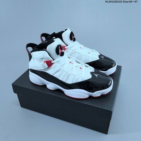 Jordan Air Jordan 6 Rings White Black Red EU 40-47 Basketball - Men's (BS-67134)