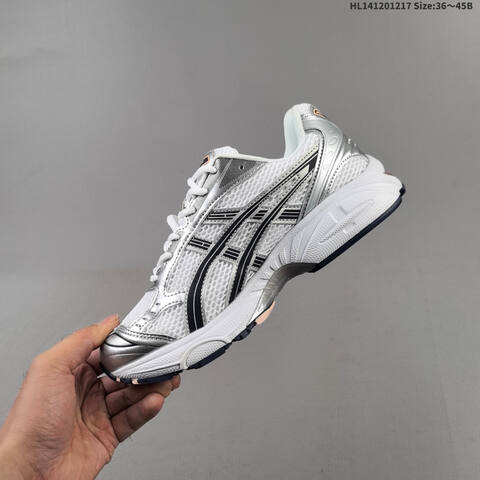 ASICS Gel-Kayano 14 White Silver Black Pink EU 36-45 Running Shoe Running Sneakers - Unisex (BS-69145)