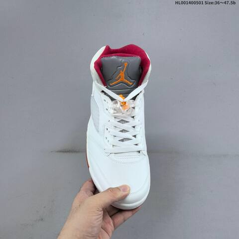 Jordan Air Jordan 5 Retro White Red Gold Grey EU 36-47 5 Basketball - Unisex (BS-66064)