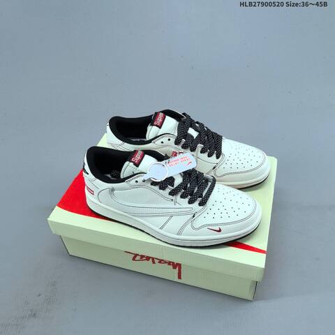 Jordan Air Jordan 1 Low White Black EU 36-45 Basketball - Unisex (BS-65922)