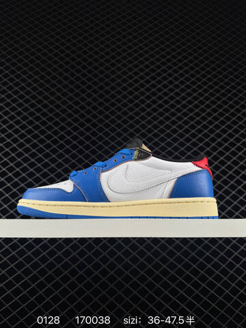 Jordan Air Jordan 1 Low Travis Scott Reverse Mocha White Blue Red Cream Yellow EU 36-47 5 Sneaker - Unisex (BS-79747)