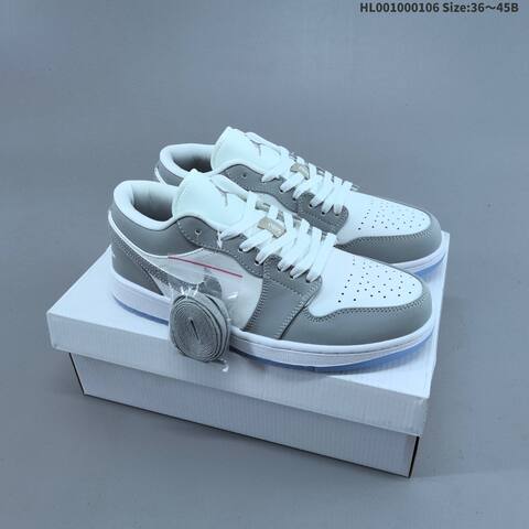Air Jordan Air Jordan 1 Low Wolf Grey White 36 45 Casual - Unisex (BS-67083)
