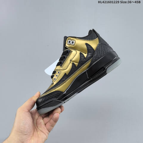 Jordan Air Jordan 3 Retro Gold Black EU 36-45 Basketball - Unisex (BS-67192)