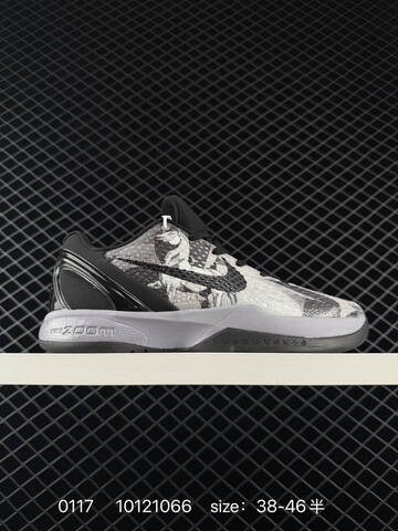 Nike Zoom Kobe 6 CNY Black White Gray With Red Accents 38-46 5 Basketball - Unisex (BS-73108)