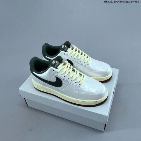 Nike Air Force 1 07 White Dark Green Cream Maroon Pink EU 36-45 Sneaker - Unisex (BS-60623)