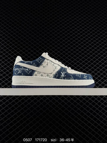 Nike Air Force 1 Low Off White Navy Blue EU 36-45 Lifestyle - Unisex (BS-71642)