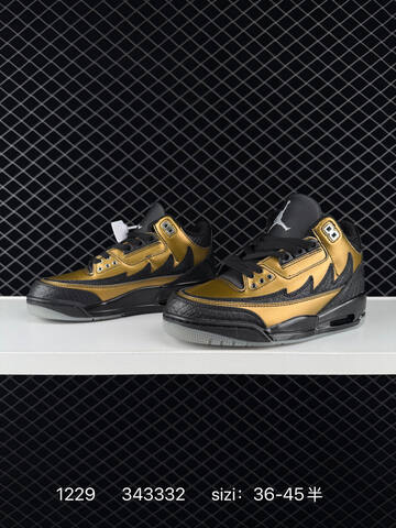 Jordan Air Jordan 3 Retro SE Black Gold Clear Grey EU 36-45 Basketball Shoe - Unisex BS-79955