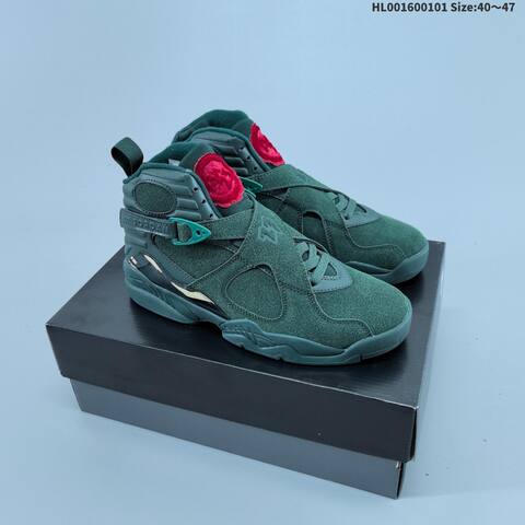 Jordan Air Jordan 8 Retro Premium Bin 23 Green Red EU 40-47 Basketball - Men's (BS-67149)