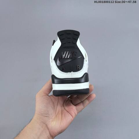 Jordan Air Jordan 4 Retro White Black Red 36 47 5 Basketball - Unisex (BS-67001)