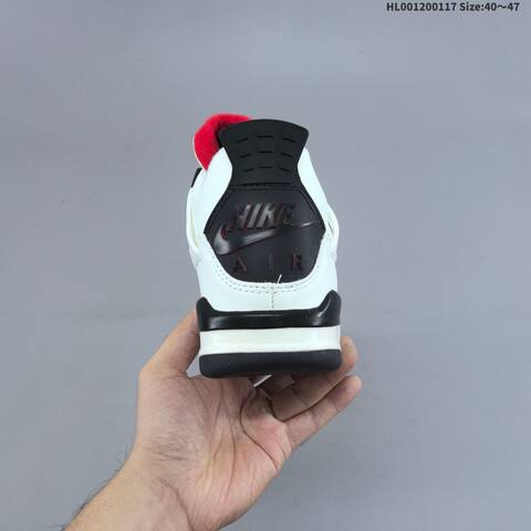 Jordan Air Jordan 4 Retro White Black Red EU 40-47 Basketball - Men's (BS-66950)