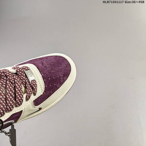 Nike Air Force 1 07 LV8 Off White Burgundy EU 36-45 Sneaker - Unisex (BS-63582)
