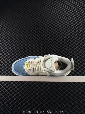 Jordan Air Jordan 4 Retro Denim Worn Blue Light Blue Off White Gum Brown EU 40-47 Basketball Shoe - Men s BS-81282