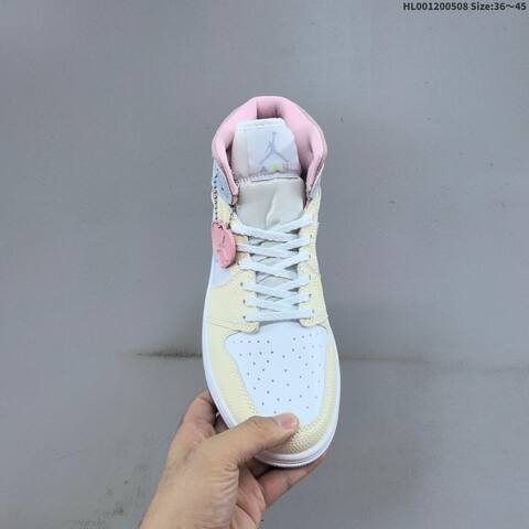 Jordan Air Jordan 1 Mid Pastel Blue Pink Cream White EU 36 45 Casual - Unisex (BS-66015)