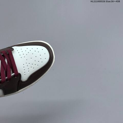Jordan Air Jordan 1 Low White Brown Gold Burgundy EU 36-45 Lifestyle - Unisex (BS-65878)
