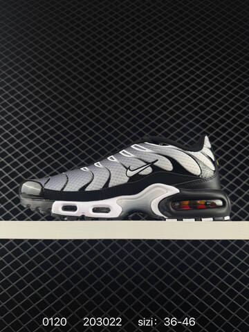Nike Air Max Plus Black White Grey EU 36-46 Running - Unisex (BS-73054)