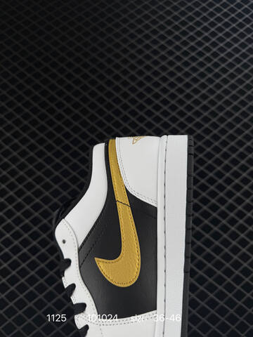Jordan Air Jordan 1 Low White Black Gold EU 36-46 Sneaker - Unisex BS-80191