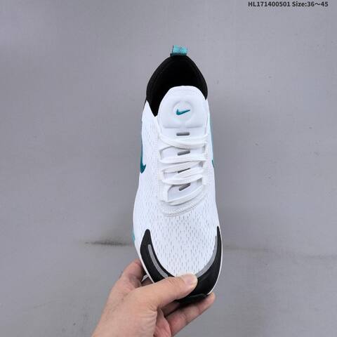 Nike Air Max 270 Flyknit White Black Teal Silver EU 36-45 Running Shoe - Unisex (BS-60551)