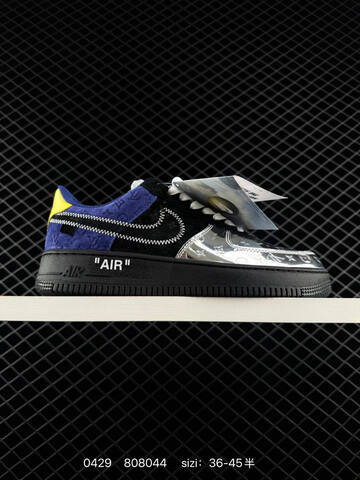 Nike Air Force 1 Black Silver Yellow Blue Green 36-45 Lifestyle - Unisex (BS-71789)