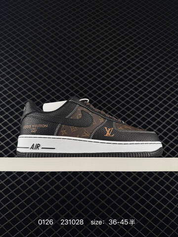 Nike Air Force 1 07 Low White Green Monogram Beige 36-45 5 Lifestyle - Unisex (BS-72940)