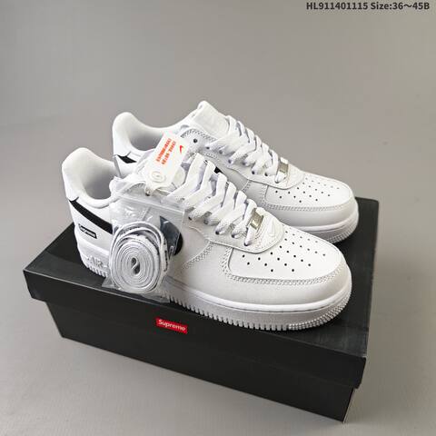Nike Air Force 1 07 Supreme White Black EU 36-45 Sneaker - Unisex (BS-63670)