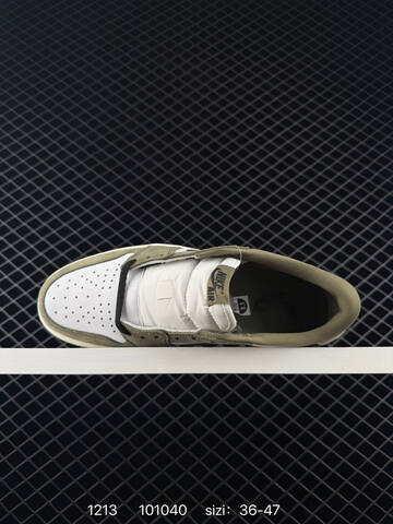 Jordan Air Jordan 1 Low White Olive Black Sail EU 36-47 Sneaker - Unisex (BS-80072)