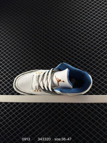 Jordan Air Jordan 3 Retro UNC White Blue Grey Yellow EU 36-47 Basketball Shoe - Unisex BS-80720