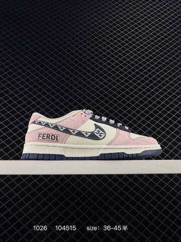 Nike SB Dunk Low Beige Black With Fendi Monogram Details EU 36-45 5 Skate - Unisex BS-74561