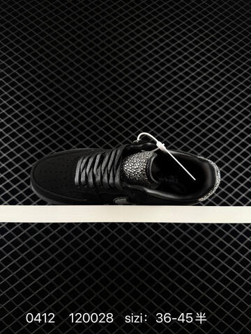 Nike Air Force 1 IQ9772-001 Black With Silver Crystal Accents EU 36-45 Lifestyle - Unisex (BS-72152)