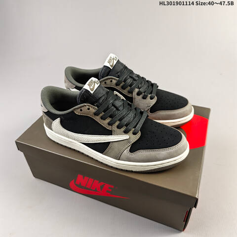 Nike Air Jordan 1 Low x Travis Scott Black Grey White EU 40-47 5 Lifestyle - Men's (BS-63735)