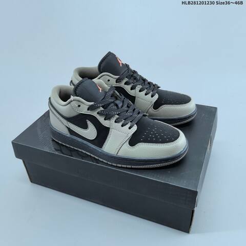 Jordan Air Jordan 1 Low Black Gray Coral EU 36-46 Basketball - Unisex (BS-67177)