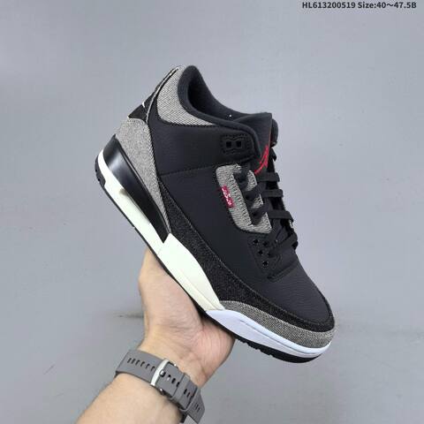Jordan Air Jordan 3 Retro SP x Levi s Black Grey White EU 40-47 5 Basketball - Men s BS-65927