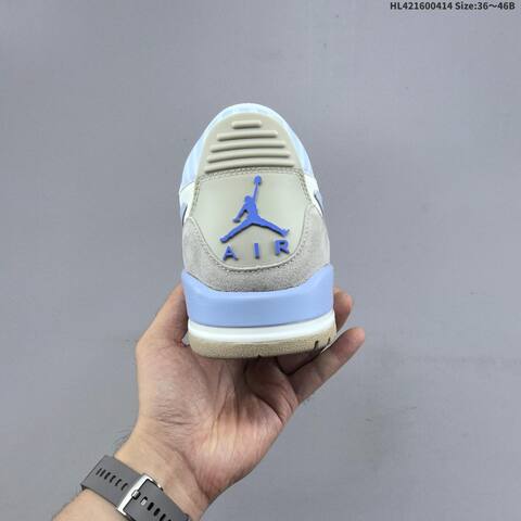 Nike Air Jordan Legacy 312 Low White Grey Light Blue 36 46B Basketball - Women's (BS-66188)