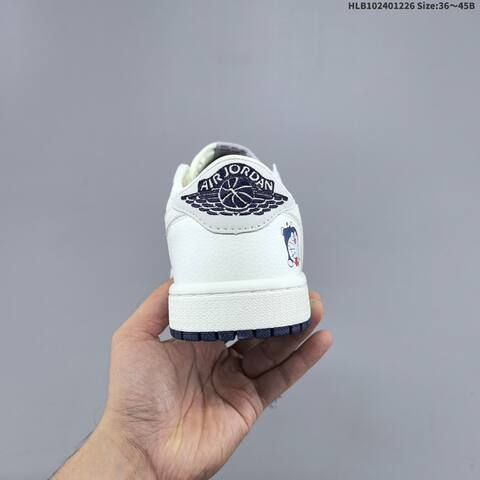 Nike Air Jordan 1 White Gray Purple 36 45 Lifestyle - Unisex (BS-67268)