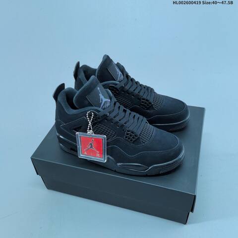 Jordan Air Jordan 4 Retro Black Cat Black EU 40-47 5 Basketball - Men's (BS-66129)