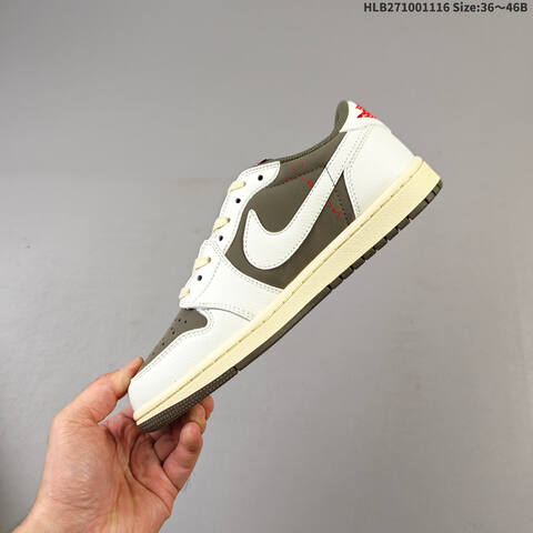 Nike Air Jordan 1 Low OG SP Black White Olive EU 36-46B Lifestyle - Women's (BS-63626)