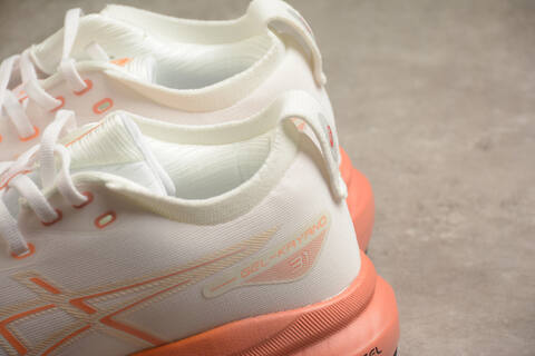 ASICS Gel Kayano 31 White Coral Orange Black Running Shoe Running Sneakers (BS-59581)