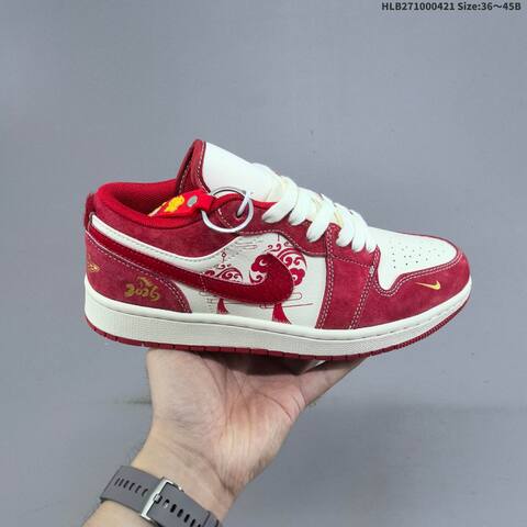 Nike Air Jordan 1 Low Black White Red EU 36-45 Lifestyle - Unisex BS-66095
