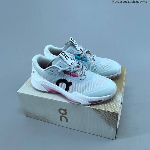 On THE ROGER Pro Pink Black White Orange EU 36-45 Tennis Shoe Casual Sneakers - Unisex (BS-69697)
