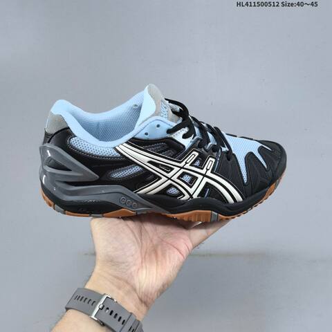 ASICS GEL RESOLUTION 5 Black Light Blue White Gray EU 40-45 Tennis Shoe Casual Sneakers - Men's (BS-68842)