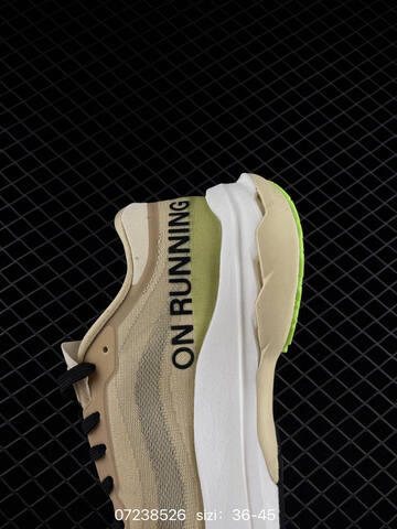 On Cloudmonster 3 Hyper Beige Black White Neon Green EU 36-45 Running Shoe Running Sneakers - Unisex (BS-84996)