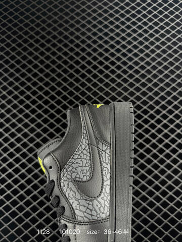 Jordan Air Jordan 1 Low Elephant SE Black Grey Neon Yellow EU 36-46 Sneaker - Unisex BS-80167