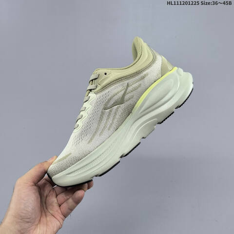 HOKA ONE ONE Bondi 9 Light Olive Pale Yellow Black EU 36-45 Running Shoe Running Sneakers - Unisex (BS-69420)