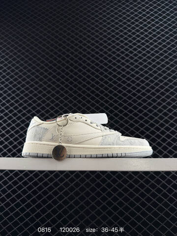 Jordan Air Jordan 1 Low Travis Scott Beige Light Grey Off White EU 36-45 Sneaker - Unisex (BS-80915)