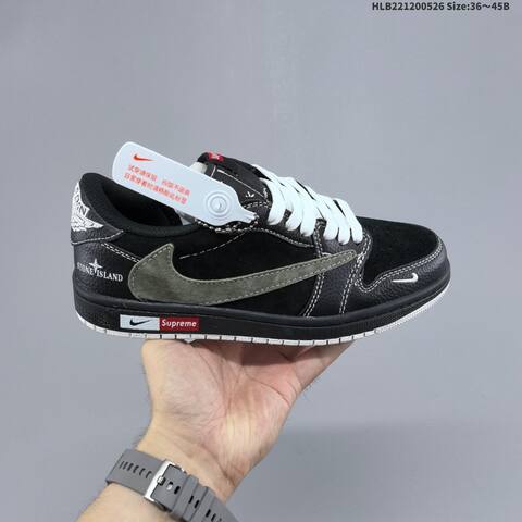Jordan Air Jordan 1 Low Black Olive White EU 36-45 Basketball - Unisex (BS-65867)