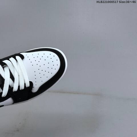 Jordan Air Jordan 1 Low Black White Silver Red 36 46 Casual - Unisex (BS-65947)