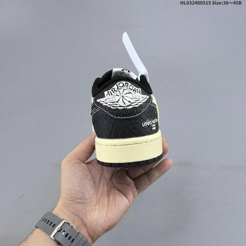 Jordan Air Jordan 1 Low Black White Cream EU 36-45 Lifestyle - Unisex (BS-65959)